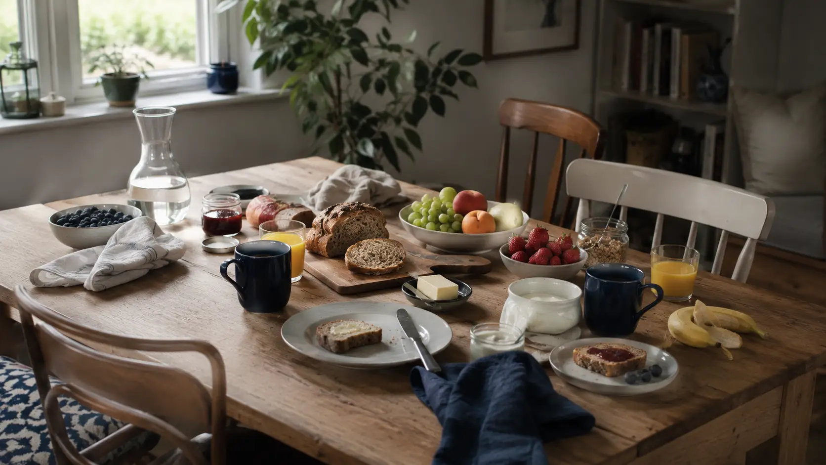 Aspilos Symbolbild gesunde Ernährung abwechslungsreich gedeckter Tisch